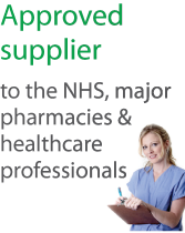 Approved supplier to NHS, major pharmacies and healthcare professionals